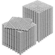 Modular Interlocking Cushion, 50 Pack 30 x 30 cm Splicing Drainage Mats, Soft PVC Interlocking Drainage Floor Tiles, Non-Slip Drainage Holes for Restroom, Bathroom, Kitchen, Pool, Wet Area,