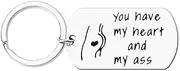 [YALLNASL] Birthday Gifts for Boyfriend Husband Keychain from Wife Girlfriend Anniversary Christmas Presents for Couples Long Distance Relationship Gifts for Him and Her Keychians Funny