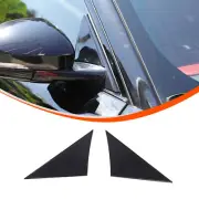 Glossy Black Front A-pillar triangle decorative sticker For Jaguar F-TYPE 13-22