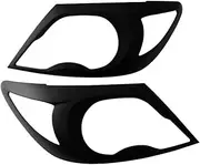 Car Accessories ABS Matte Black Headlight Covers Compatible For Toyota Hilux Vigo 2005 2006 2007 2008 2009 2010 Car Styling(BLACK)