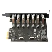 PCB+Metal 5Gbps 7 Port USB3.0 PCI Express Card Expansion Converter Adapter