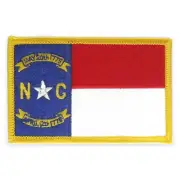 PinMart's Embroidered US State Flag Patch- North Carolina Flag