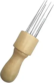 KONTONTY Wool Felting Needle Tool Set DIY Craft Kit with Wooden Handle for Easy Needle Felting and Wool Art Projects for Beginners and Handwork Enthusiasts
