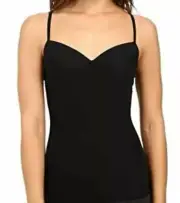 Hanro L21719 Allure Built In Bra Black Camisole Women's Size 34C