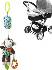 Crib Arch Toy - Stroller Animal Pendant | Crib and Stroller Attachment Wind Chimes Hanger for Visual Development