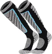 [Generic] Ski Socks Knee High Casual Boot Socks Hiking Socks Winter Snow d Thermal Socks Womens Mens for Skiing 339 C