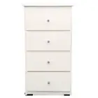New Cheap White 4 Drawer Bedside Table Chest of Drawers Melamine Clothes Unit