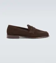 [Manolo Blahnik] Manolo Blahnik Perry suede penny loafers AU 11 brown