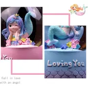 Mermaid Princess Snow Globes with LED Music Birthday Gift for Girls Age 8-12