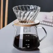Handmade Coffee Pod Set, V60 Wooden Glass 600ml / 300ml, Coffee Filter Drippers And Jars Set, Reusable Filters
