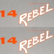 Lund Boat 14 Rebel Boat Decal Stickers | 12 1/2 x 6 1/2 Inch (Pair)