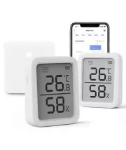 SwitchBot WiFi Thermometer Hygrometer Plus 2 Pack Wireless Digital Indoor Tem...