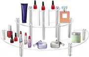 Acrylic Display Risers, 3 Tier Clear Cupcake Stand Risers,Half Moon Dessert Stand,Clear Shelf Risers Display Stand For Food,Skincare Display Rack,Perfume Organizer Stand (Transparent)