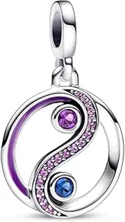 [PANDORA] ME Sterling Silver Yin & Yang Medallion Charm In Purple And Blue