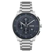 Hugo Boss Stainless Steel Blue Dial Chronograph Men's Watch - 1514189
