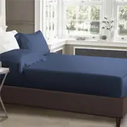Single Size Ocean 1000TC Silk Silky Feel Satin Fitted Sheet+Pillowcase