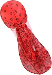 [Holibanna] Long Tail Pirate Hat Long Tail Headwrap Durags for Men Turban for Men Pirate Turban