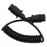 Trailer Light Electrics 2.5m Curly Extension Cable Lead Male to Male 7 Pin PLugs