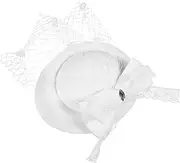 ULDIGI Woolen Bride Fascinator Hat Delicate Hat Portable Hats Fascinator Hat for Bride White