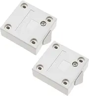 ECSiNG 2PCS Cabinet Light Switches Normally Closed Wardrobe Touch Switch Push to Break Door Light Switch for Wardrobe Cabinet Sliding Door 2A 250V White