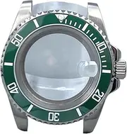 [WUYONGSI] 1pc NH35 40mm Stainless Steel Watch Case Sapphire Crystal 120 Click Bezel for NH34/NH36 Movements Accessories 28.5mm Dial(27J#,Glass Back Cover)