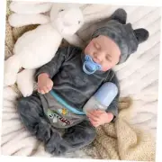 Realistic Baby Dolls 18 Inch Lifelike Reborn Real Life Sleeping Newborn Grey