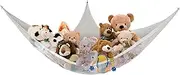 Dreambaby Super Corner Toy Hammock Net Organizer - with Stuffed Animal Toy Chain Hanger - 6ft Long - Holds up to 10lbs Maximum Weight - White - Model F605
