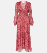 [Marant Etoile] Marant Etoile Amara chiffon maxi dress AU 14 red