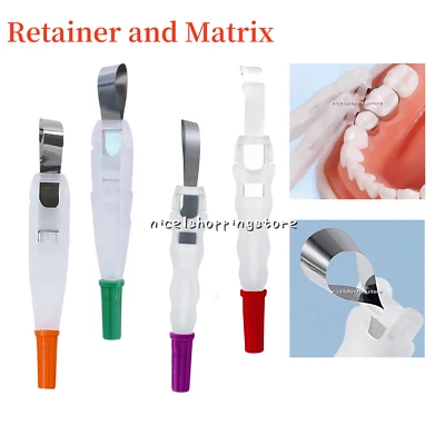 10Pcs Dental Pro Matrix Bands Adjustable Sectional Matrices System Clip Holder