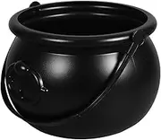 jojofuny Black Cauldron Bucket: 7.6 Halloween Candy Bowl for Party Decorations - Large Witch Cauldron Pot Bucket for Party Supplies