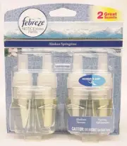 2 Febreze NOTICEables Alaskan Springtime Scented Oil Refills Limited Edition