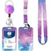 Lanyard with Badge Holder,Retractable Badge Reel with Detachable Neck Lanyard...