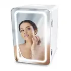 6L Mini Fridge Beauty & Skincare Refrigerator, Glass Door White 10.6"X11.7"X7.7"