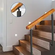 Outdoor Stair Railing for Porch Steps Modern Wood il Decking Rail with Adjustable Brackets Double Post Grab Rail 24inch il 33.5inch Height Easy Installation and Sturdy Design