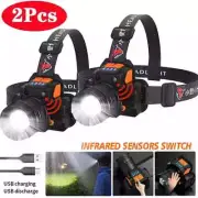 Linternas De Cabeza Recargables Lampara Frontal LED de Frente Alta Potencia 2PCS