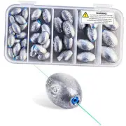 Egg Fishing Sinkers Weights Assortment Lead Oval Shape Stopper-barrel-swivels
