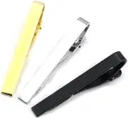 [OATIPHO] Men Tie Clips Necktie Clip Black Clip on Tie Clip on Ties for Men Mens Tie Clip Tie Clips for Men Necktie Bar Clips Mens Clip on Tie Metal Necktie Clasp Metal Tie Clamp Silver