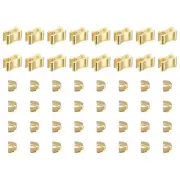 10 Sets Brass Zipper Slider Retainers, #5 Zippers Replacement, Light Golden
