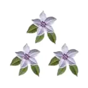 Single Purple Flower (3-Pack) Iron On Patch