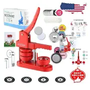 Family Fun Badge Maker - 2.25 Inch Red Machine with Magic Book & Accessories
