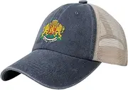 [Generic] National Emblem of Bulgaria Cowboy Mesh Baseball Cap for Bulgarian Man Woman Outdoor Adjustable Denim Hat