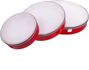 JOINPAYA Educational Boys and Girls Hand Drums Set Tambourine 3pcs Percussion Instruments for Music Party Musical Toys for Toddlers