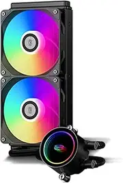 240mm ARGB AIO Liquid CPU Cooler, 3000RPM Pump, Dual 120mm ARGB Fans, Quiet Operation, Easy Intel & AMD Installation, Desktop Compatible