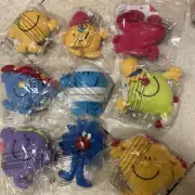 Set 9 Vintage McDonald’s Happy Meal Mr Men & Little Miss 2000 Plush New in Bag