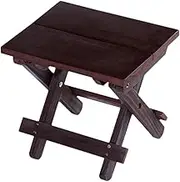 Folding Stool Fishing Chair Wooden Lightweight Foldable Stool Fishing Stool for Travel Backpacking Picnic Yard Backyard, red Brown