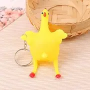 Chicken Shape Stress Relief Toy Key Chain Squeeze Toy Birthday Children