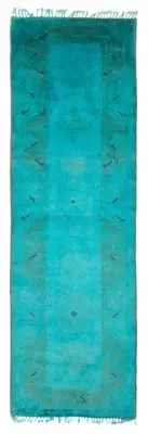 Vintage Hand-knotted Runner Rug 2'9" x 8'9" Traditional Wool Carpet