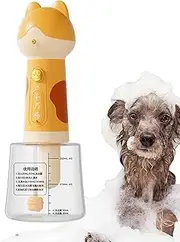 Shxupjn Foaming Soap Dispenser for Dogs, Dog Electric Foaming Shampoo Dispenser Cartoon, Cat Automatic Bathing Rechargeable Soap Sprayer for Deep Cleaning