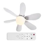 Ceiling Fan LED Light E27 Base 30W Socket Fan Light Large Remote Control (White)