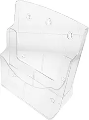 LAPYAPPE Clear Magazine Holder Door Envelopes Rack Wardrobe Storage Lid System Bag Organizer Closet Sink Desktop File Holder Brochure Pamphlet Holder Dividers Acrylic Transparent